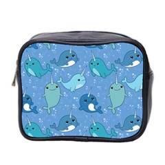 Cute Narwhal Pattern Mini Toiletries Bag 2-side by Bigfootshirtshop