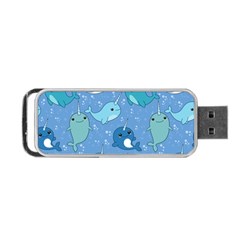 Cute Narwhal Pattern Portable Usb Flash (two Sides) by Bigfootshirtshop