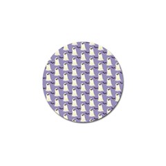 Bat And Ghost Halloween Lilac Paper Pattern Golf Ball Marker (10 Pack) by Celenk