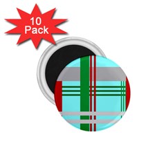 Christmas Plaid Backgrounds Plaid 1 75  Magnets (10 Pack)  by Celenk