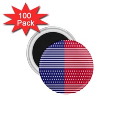 American Flag Patriot Red White 1 75  Magnets (100 Pack)  by Celenk