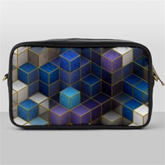 Cube Cubic Design 3d Shape Square Toiletries Bags by Celenk