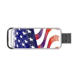 Usa Flag America American Portable Usb Flash (one Side) by Celenk