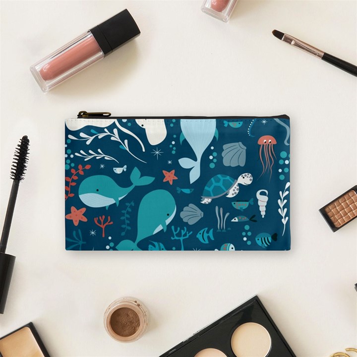 Cool Sea life Pattern Cosmetic Bag (Small) 