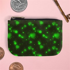 Neon Green Bubble Hearts Mini Coin Purses by PodArtist