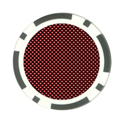 Sexy Red And Black Polka Dot Poker Chip Card Guard by PodArtist