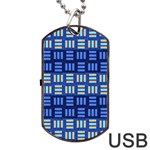 Textiles Texture Structure Grid Dog Tag USB Flash (Two Sides) Front