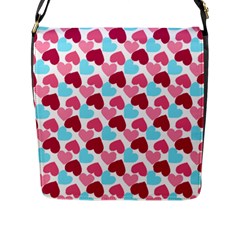 Bold Valentine Heart Flap Messenger Bag (l)  by Bigfootshirtshop