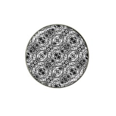 Black And White Ornate Pattern Hat Clip Ball Marker (4 Pack) by dflcprints