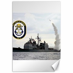 Uss Cape St  George (cg 71) Canvas 12  X 18   by Bigfootshirtshop