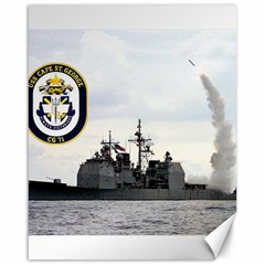 Uss Cape St  George (cg 71) Canvas 16  X 20   by Bigfootshirtshop