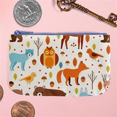 Woodland Friends Pattern Large Coin Purse by Bigfootshirtshop