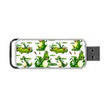 Crocodiles In The Pond Portable USB Flash (Two Sides) Front