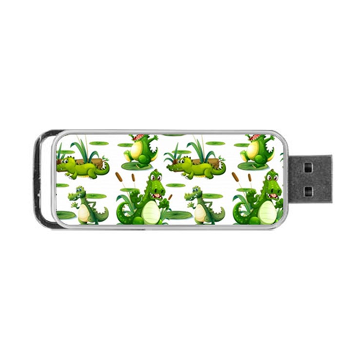 Crocodiles In The Pond Portable USB Flash (Two Sides)