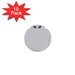 Ghost Halloween Spooky Horror Fear 1  Mini Buttons (10 Pack)  by Celenk