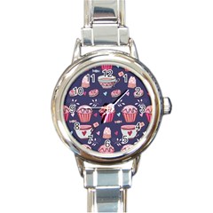 Afternoon Tea And Sweets Round Italian Charm Watch by Bigfootshirtshop