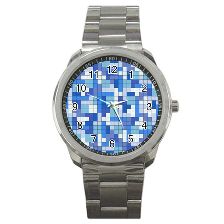 Tetris Camouflage Marine Sport Metal Watch