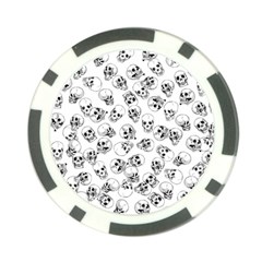 A Lot Of Skulls White Poker Chip Card Guard by jumpercat