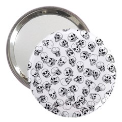 A Lot Of Skulls White 3  Handbag Mirrors by jumpercat