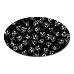 A Lot Of Skulls Black Oval Magnet by jumpercat