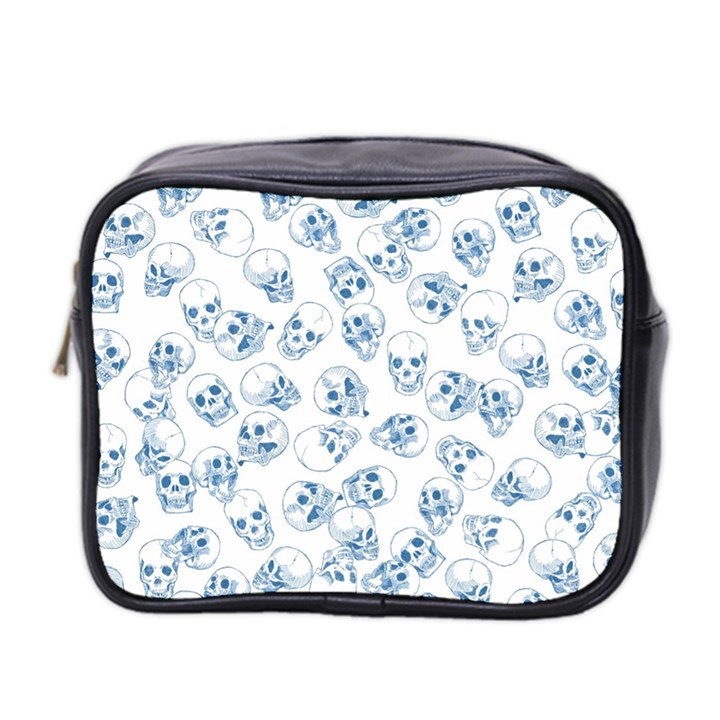 A Lot Of Skulls Blue Mini Toiletries Bag 2-Side