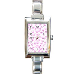 A Lot Of Skulls Pink Rectangle Italian Charm Watch by jumpercat