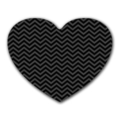 Dark Chevron Heart Mousepads by jumpercat