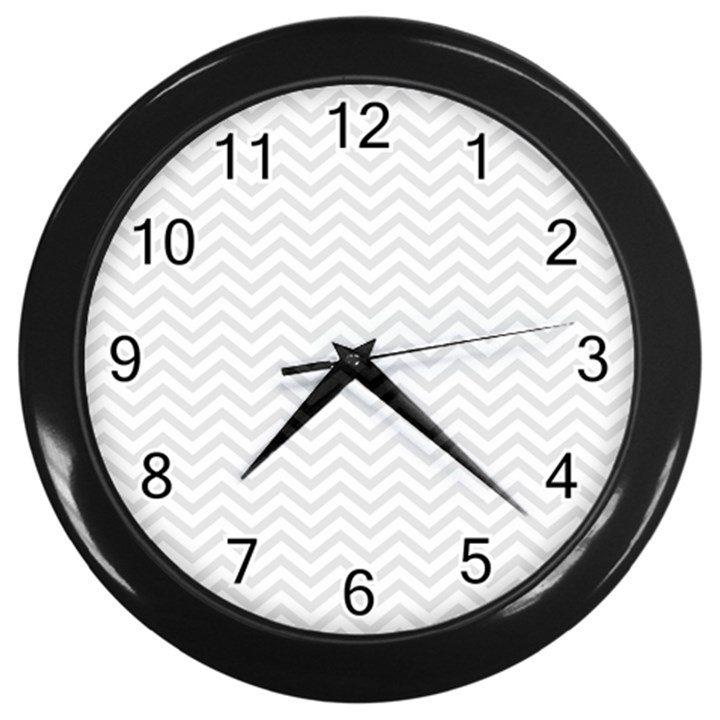 Light Chevron Wall Clocks (Black)