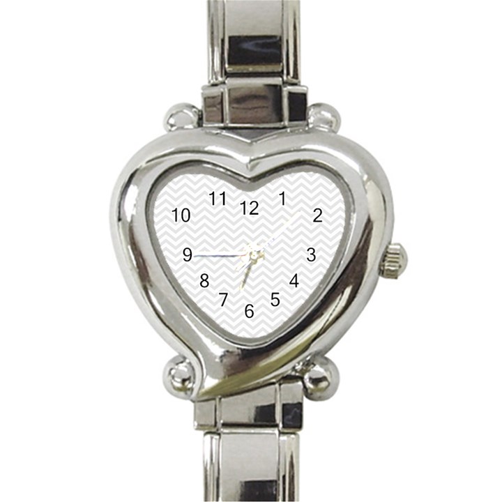 Light Chevron Heart Italian Charm Watch