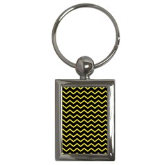 Yellow Chevron Key Chains (rectangle)  by jumpercat