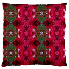 Christmas Colors Wrapping Paper Design Large Cushion Case (two Sides) by Fractalsandkaleidoscopes