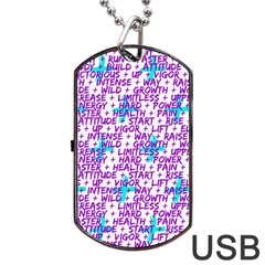 Hard Workout Dog Tag Usb Flash (two Sides) by jumpercat