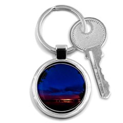 Canada Lake Night Evening Stars Key Chains (round)  by BangZart