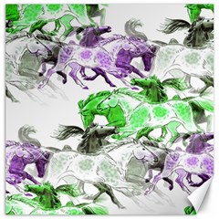 Horse Horses Animal World Green Canvas 20  X 20   by BangZart