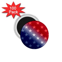 America Patriotic Red White Blue 1 75  Magnets (100 Pack)  by BangZart