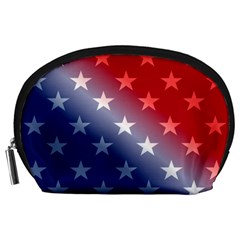 America Patriotic Red White Blue Accessory Pouches (large)  by BangZart