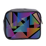 Triangle Gradient Abstract Geometry Mini Toiletries Bag 2-Side Back