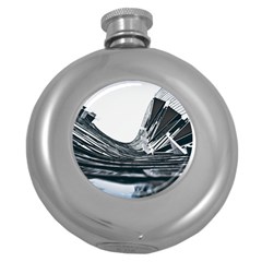 Architecture Modern Skyscraper Round Hip Flask (5 Oz) by BangZart