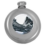 Architecture Modern Skyscraper Round Hip Flask (5 oz) Front