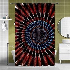 The Fourth Dimension Fractal Noise Shower Curtain 48  X 72  (small)  by BangZart