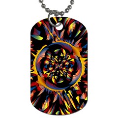 Spiky Abstract Dog Tag (two Sides) by linceazul