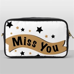 Lettering Miss You Banner Toiletries Bags by BangZart