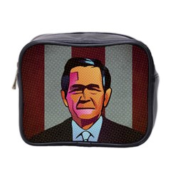 George W Bush Pop Art President Usa Mini Toiletries Bag 2-side by BangZart