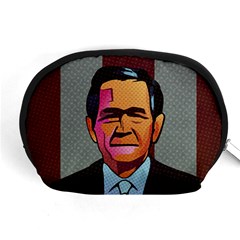 George W Bush Pop Art President Usa Accessory Pouches (medium)  by BangZart