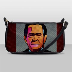 George W Bush Pop Art President Usa Shoulder Clutch Bags by BangZart