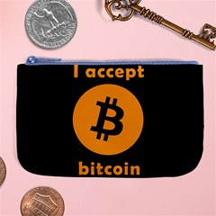 I Accept Bitcoin Large Coin Purse by Valentinaart