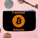 I accept bitcoin Large Coin Purse Back