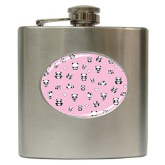 Panda Pattern Hip Flask (6 Oz) by Valentinaart