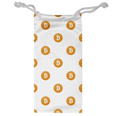 Bitcoin Logo Pattern Jewelry Bag by dflcprints