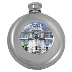 Squad Latvia Architecture Round Hip Flask (5 Oz) by Celenk